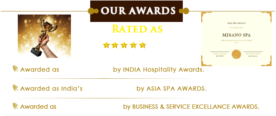 ASIAN Spa Awards,Indian Hospitality Awards,Business and Service Excellence Awards,Rated as 5 Star
